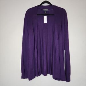 NWT Lane Bryant Purple Cardigan Sweater Open Front Size 18/20 2X